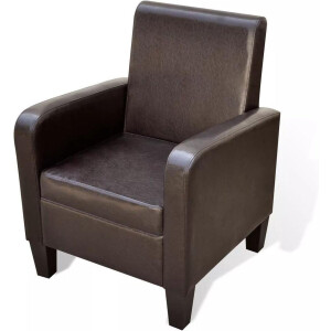 vidaXL Fauteuil kunstleer bruin