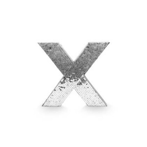 vtwonen Metal X - Kerstdecoratie - Zilver - 35,5x4,5x33,5cm