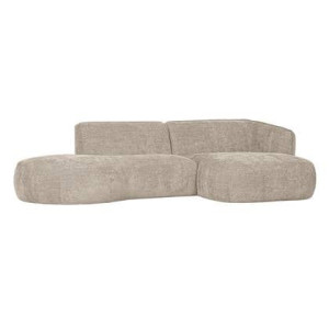 WOOOD Chaise Longue Polly - Polyester - Zand - 71x258x105|150