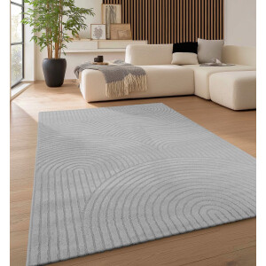 Flycarpets Skando Vloerkleed Japandi & Scandinavisch - Grijs - Laagpolig Tapijt Woonkamer - 240x340 cm