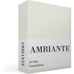 Ambiante jersey hoeslaken - Lits-jumeaux - Off-white