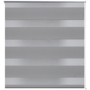 vidaXL - Zebra - rolgordijn - 60,9 - x - 120 - cm - stofbreedte - 56,7 - cm - grijs