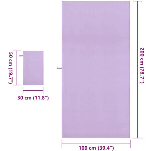 vidaXL - Sporthanddoek - Set - 2 - pcs - Paars - Stof