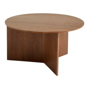 HAY Slit Table Wood Round XL Bijzettafel - Ã 65 cm - Walnut