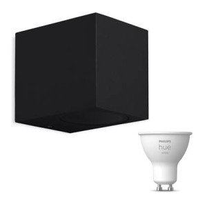 Mantra Kandachu Wandlamp Vierkant Incl. Philips Hue White GU10 - Zwart