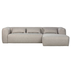 Woood Exclusive Bean Chaise Longue Rechts - Polyester - Light Grey