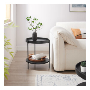 Artistiq Bijzettafel 'Sylver' 44cm, kleur Zwart