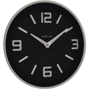 NeXtime Shuwan - Klok - Rond - Glas - Ø43 cm - Zwart