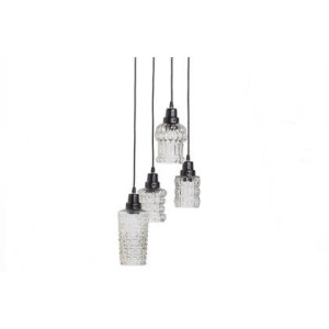 BePureHome Multiple Hanglamp - Metaal|Glas - Zwart - 170x26x26