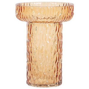 Beliani - PLATANIA - Decoratieve vaas - Oranje - Glas