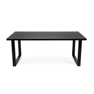 Stalux Eettafel 'Joop' 200 x 100cm, kleur zwart / zwart eiken