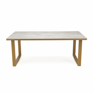 Stalux Eettafel 'Joop' 180 x 100cm, kleur goud / beton