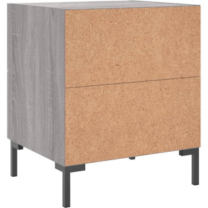 vidaXL Nachtkastje - 40x35x47,5 cm - Grijs Sonoma Eiken Nachtkastje - Kast - Slaapkamer Meubilair - Houten Meubel - Grijze Meubelen