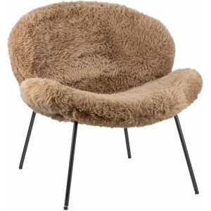 Fauteuil Pluche - Relax Fauteuil Bruin - 72 x 75 x 75 cm
