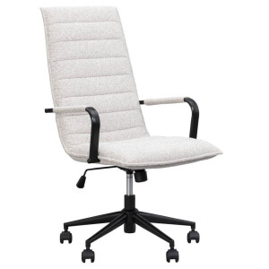 Leen Bakker - Bureaustoel Kane - Beige - Stof - Beige#Grijs - 74x59x102 Cm