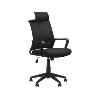 Leen Bakker - Bureaustoel Oslo - Stof - Zwart - 67x60x126 Cm