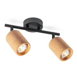 Home Sweet Home LED Opbouwspot Cork 2 - incl. dimbare LED lamp - zwart