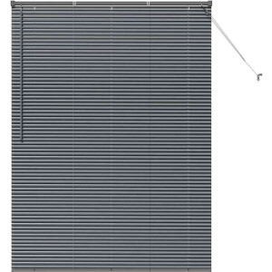vidaXL - Venetiaanse - jaloezie - Donkergrijs - 175 - x - 125 - cm - 25 - mm - Aluminium