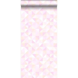 Origin Wallcoverings behang driehoekjes pastel roze en perzik roze - 5