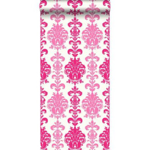 ESTAhome behang barokprint roze - 53 cm x 10,05 m - 115730