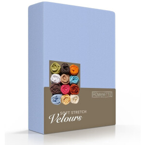 Luxe Hoeslaken Velours - Blauw