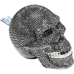 Kare Design Spaarpot Skull Silver