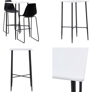vidaXL 3-delige Barset kunststof zwart - Barset - Barsets - Bar Set - Bar Sets