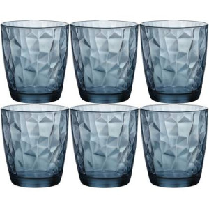 Bormioli Rocco Drinkglazen - 6 stuks - blauw - glas - 300 ml