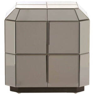 LUCIANO zuil glas bruin 40x40x40 cm display zuil - Light & Living