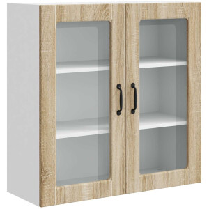 vidaXL - Keuken - Kast - met - plank - Sonoma - Eik - 80 - x - 31 - x - 80 - cm - Bewerkt - hout