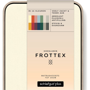 schlafgut Frottex Hoeslaken S - 90x190 - 100x200 132 Yellow Light