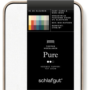 Schlafgut Jersey Pure topper hoeslaken - Tweepersoons - Full-White