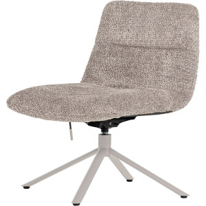 WOOOD Soren Draaifauteuil Verstelbaar - Wollig - Grijs - 82x73x62