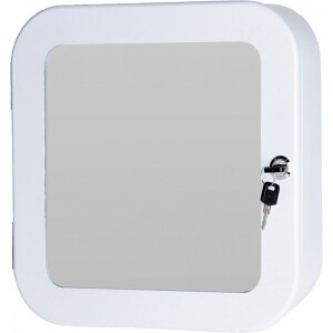 Bathroom Solutions Medicijnkastje - wit - met spiegel en slot - 32 x 32 cm