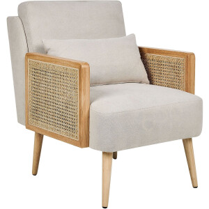 BELIANI ORUM - Fauteuil - Lichtbeige - Rotan