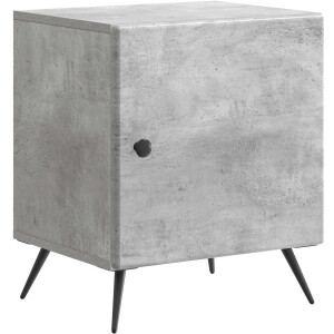 vidaXL - Nachtkastje - Betongrijs - 43 - x - 34,5 - x - 50 - cm - Bewerkt - hout