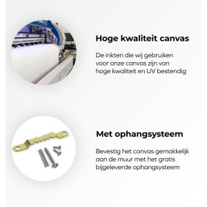 Artaza Canvas Schilderij Abstracte Kunst van Marmer - 30x20 - Klein - Foto Op Canvas - Canvas Print