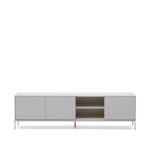 Kave Home - Vedrana-TV-meubel met 3 deuren witgelakt MDF 195 x 55 cm