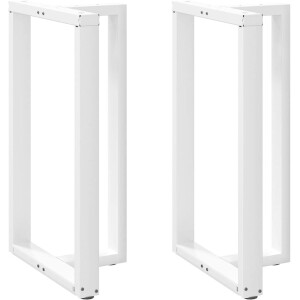 vidaXL - Bartafelpoten - 2 - st - T-vormig - 60x35x(100-101) - cm - staal - wit