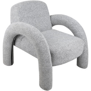 Leitmotiv Stoel Brazo Melange - Grijs - 88x74x74cm - Modern - Woonkamer - Slaapkamer