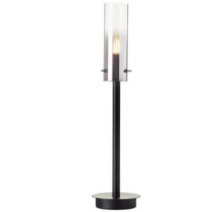 Brilliant Glasini Tafellamp - Ã 12 cm - Zwart/Gerookt Glas