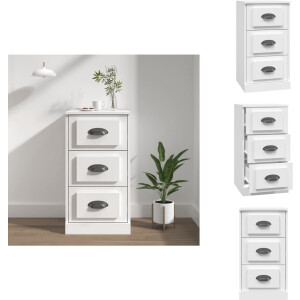 vidaXL Dressoir - Dressoirs - Kast - Dressoirkast - Dressoir 36x35,5x67,5 cm bewerkt hout wit