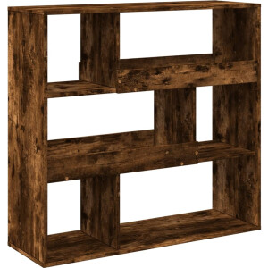 vidaXL - Kamerscherm - 100x33x94,5 - cm - bewerkt - hout - gerookt - eikenkleurig