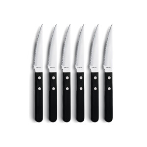 Amefa steakmessen rvs + zwart (6-delig)