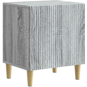vidaXL - Nachtkastje - Grijs - sonoma - 43 - x - 34,5 - x - 50 - cm - Bewerkt - hout