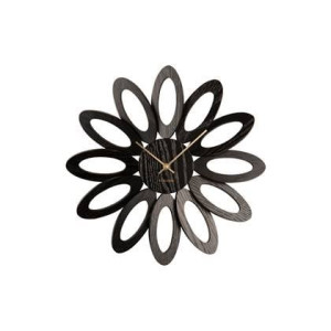 Karlsson - Wall clock Fiore wood veneer black