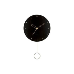 Karlsson - Wall clock Studs pendulum wood black