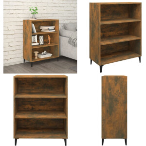 vidaXL Dressoir 69,5x32,5x90 cm bewerkt hout gerookt eikenkleurig - Dressoir - Dressoirs - Kast - Wandkast