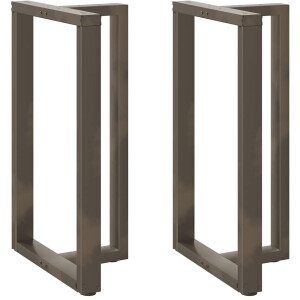 vidaXL - Bartafelpoten - 2 - st - T-vormig - 60x35x(100-101) - cm - staal - naturel