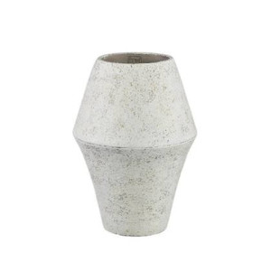PTMD Bloempot Tink - 28x28x40 cm - Cement - Wit
